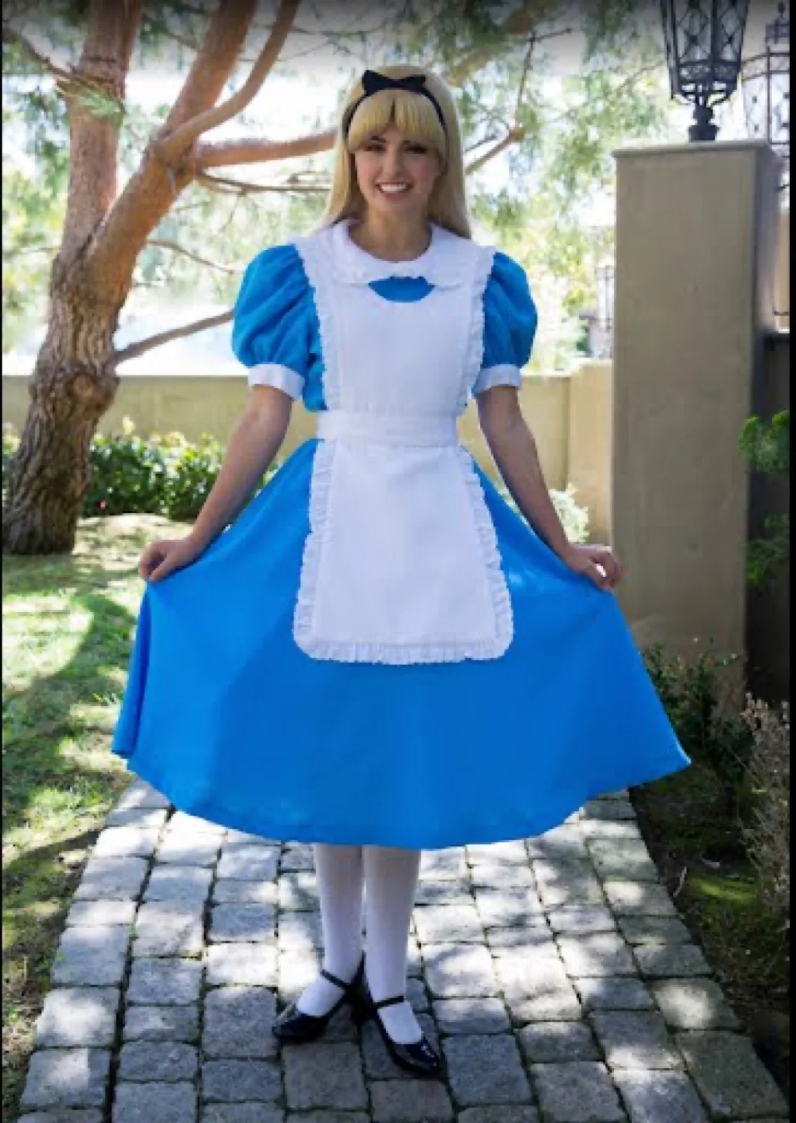 Wonderland Girl party character in Houston