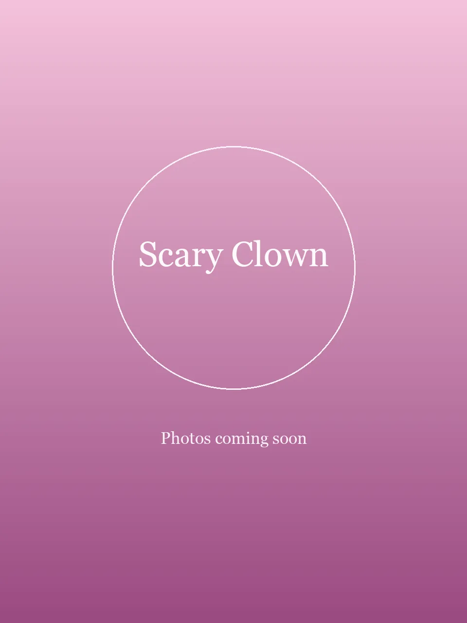 Sinister Circus Clown party character in Houston
