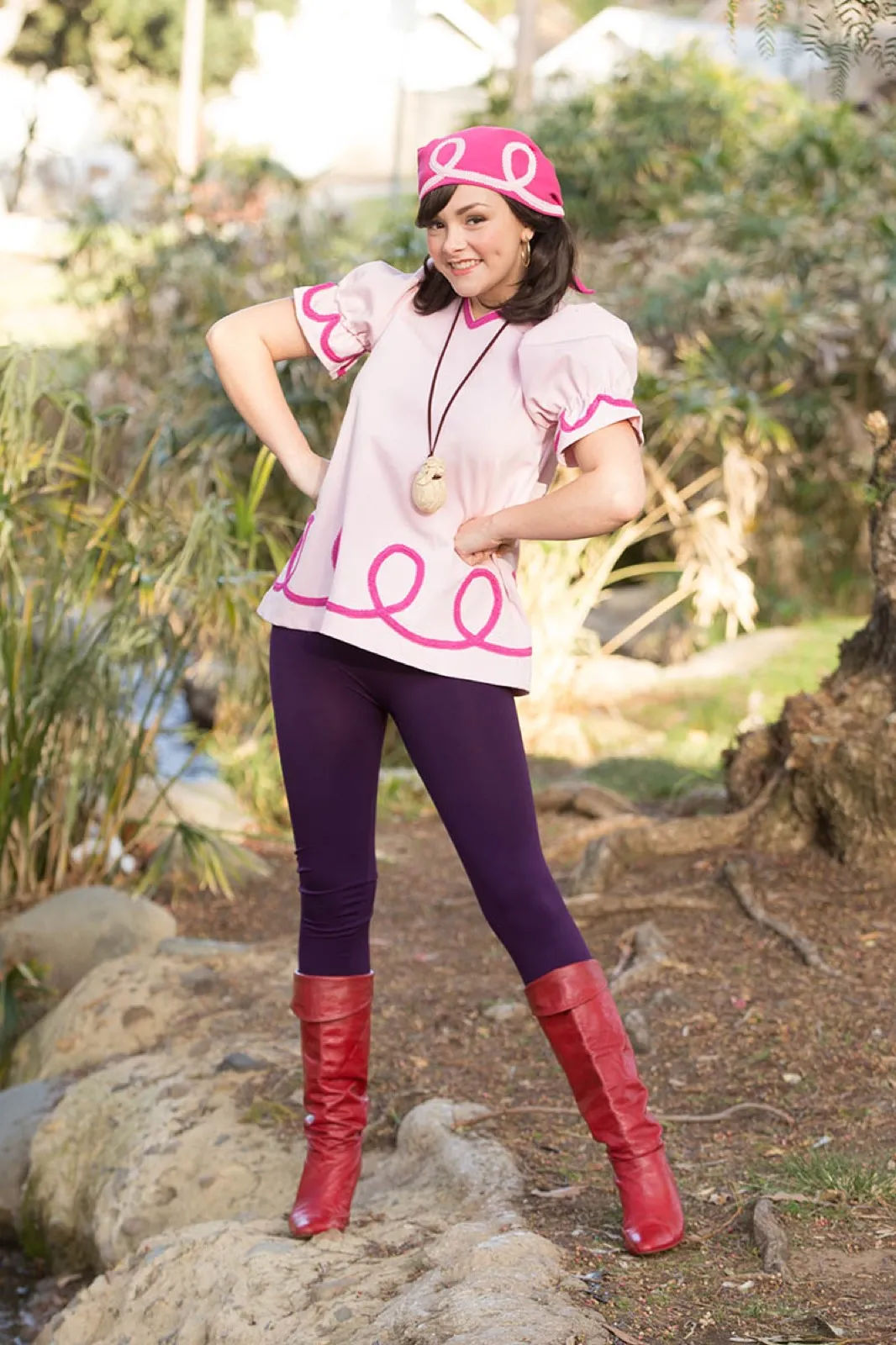 Girl Pirate party character in Houston