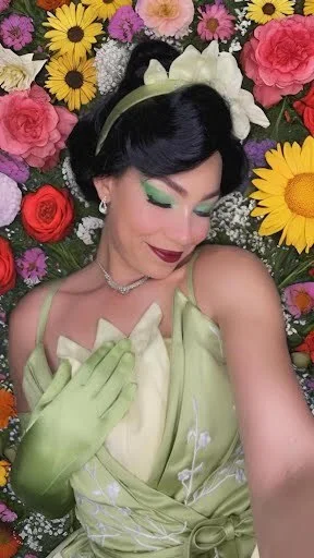 Frog Princess party character in Houston