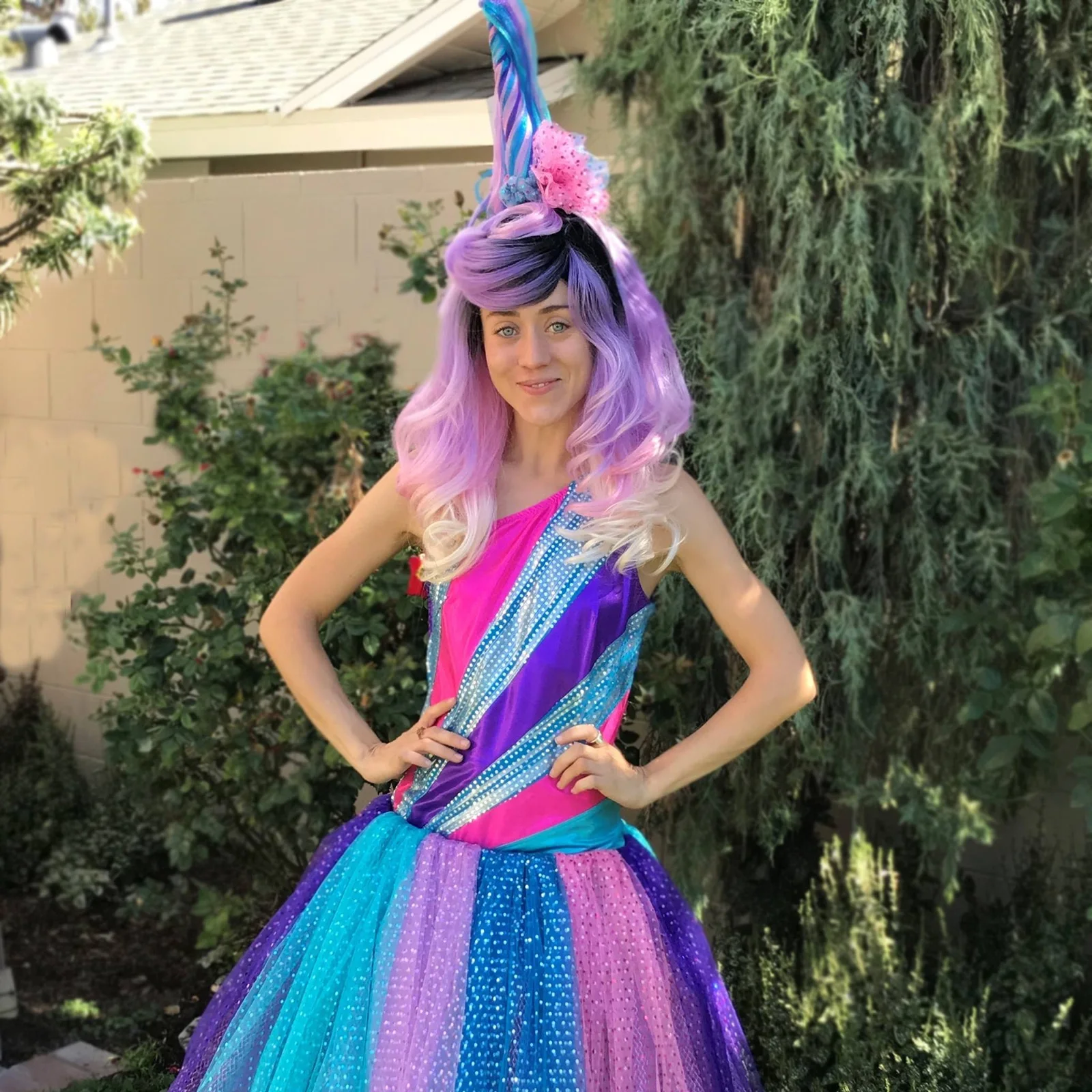 Unicorn Princess party character in Houston